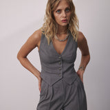 GRAY COTTON VEST