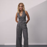 GRAY COTTON VEST