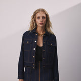 DARK BLUE DENIM MINI SKIRT