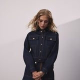 DARK BLUE DENIM MINI SKIRT