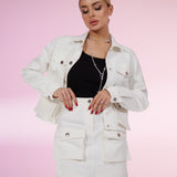 WHITE DENIM JACKET