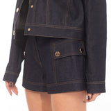 DENIM SHORTS DARK BLUE