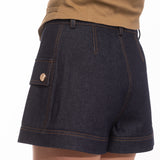 DENIM SHORTS DARK BLUE