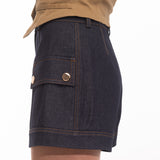 DENIM SHORTS DARK BLUE